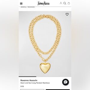 Roxanne Assoulin Gold Heart Necklace